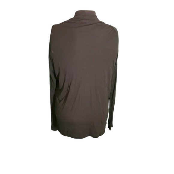 Splendid Jersey Cardigan Wrap Open Front Long Sleeve T Shirt Black Sz L - Picture 4 of 6